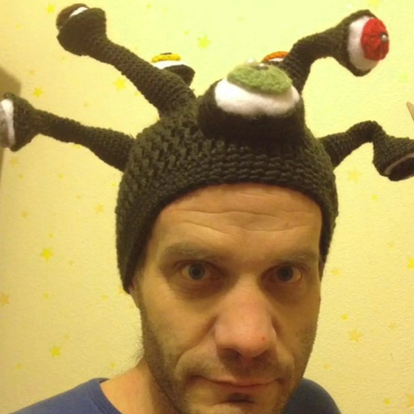Hand-knitted Octopus Eye Hats Fall/Winter Tentacle Hats Men's and Women's Monster Hats