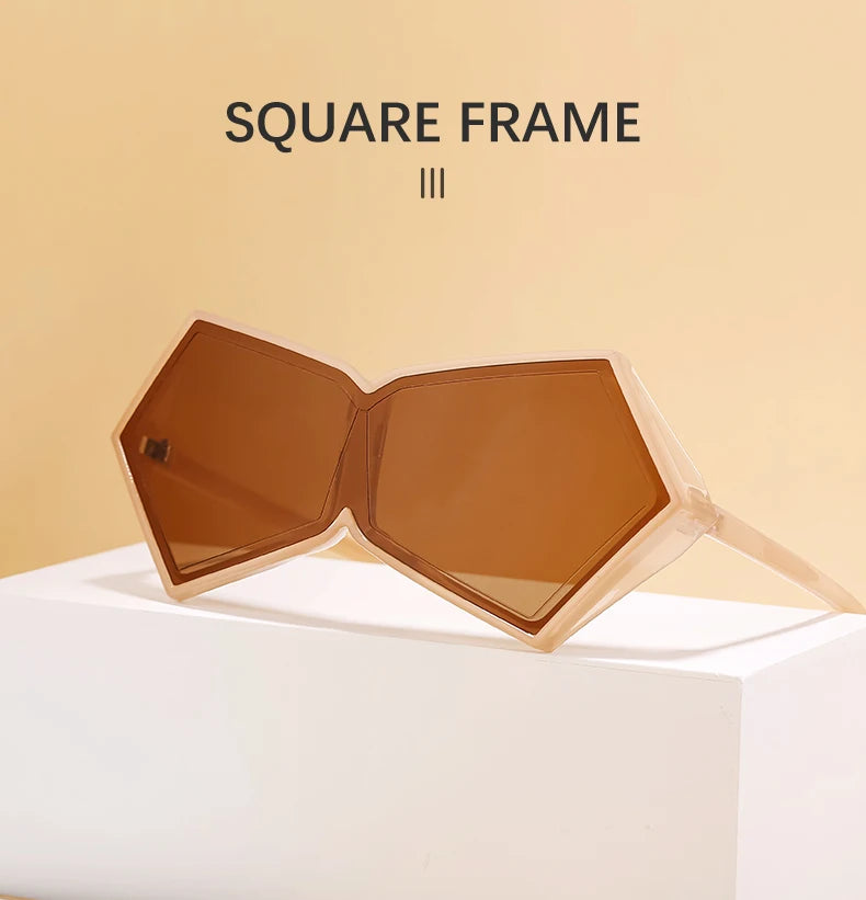 Women 2026 Luxury Brand Big Frame Shield Sun Glasses For Ladies Wrap Eyewear