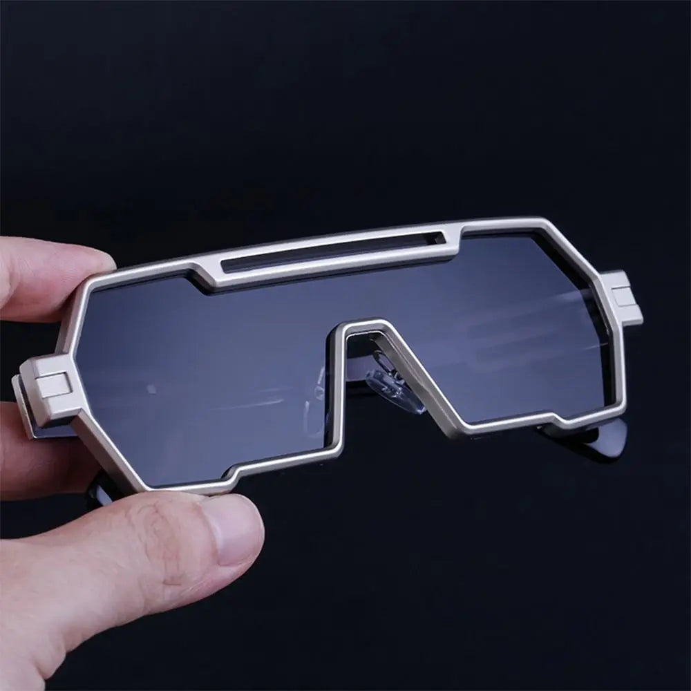 Metal Fashion Big Frame UV400 Protection Odd shape Sun Glasses for Men