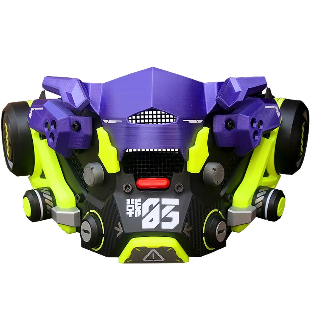 Cyber Role Punk Mask Sci-fi Mecha Machine Can Half Face Mask Cos Battle Cosplay Anime Props Halloween Costumes for Men Man