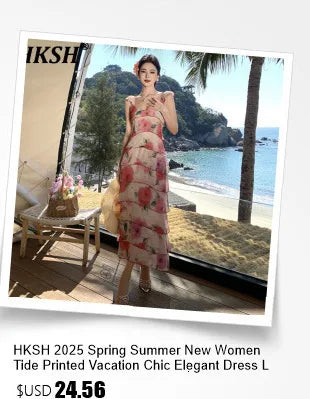 HKSH Spring Summer New Women Ins Chic High Street Three-dimensional Flower Diamonds Jeans Casual Elastic Waist Long Pants