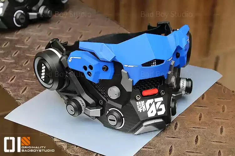 Sci Fi Mech Half Face Mask Mechwarrior Mask Shooting tactical Mask