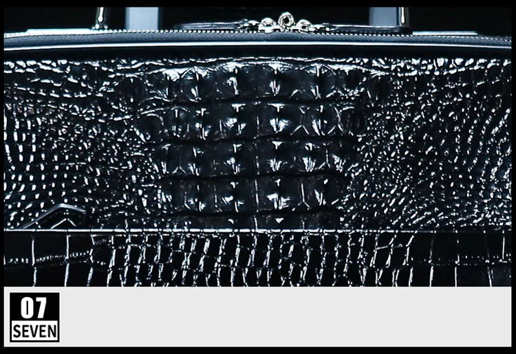 Genuine Leather crocodile pattern travel luggage with handbag backpack men's first layer cowhide trolley suitcase boarding case