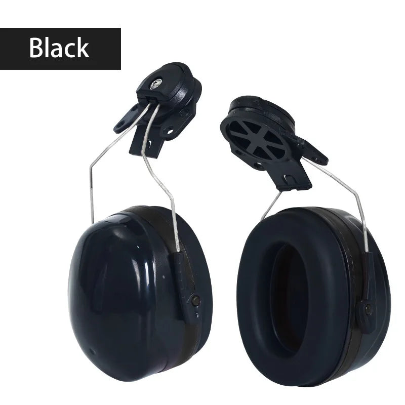 Anti-noise On-Helmet Earmuffs Ear Protector For Safety Helmet Cap Use Factory Construction Work Safety Hearing Protection