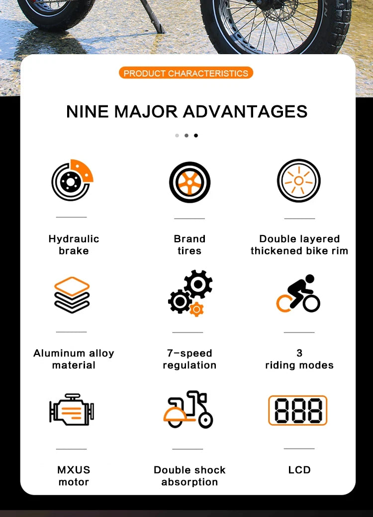 STLF Practical Electric Mountain Fatbike 20-Inch Fat Tire Electric Dirt Electric Bicycle