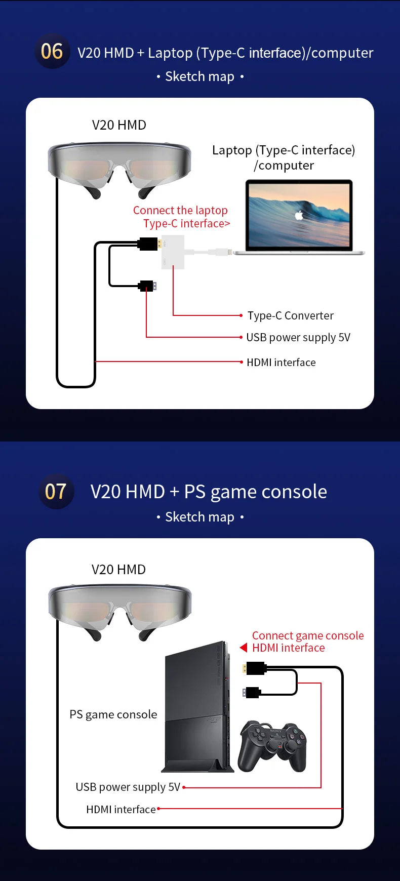 ENMESI V20 3D AR Smart Glasses 4K 200 Inch Max Screen VR All-in-One With Dual FHD Micro-OLED&0-500 Myopic Ddjustment for Phones
