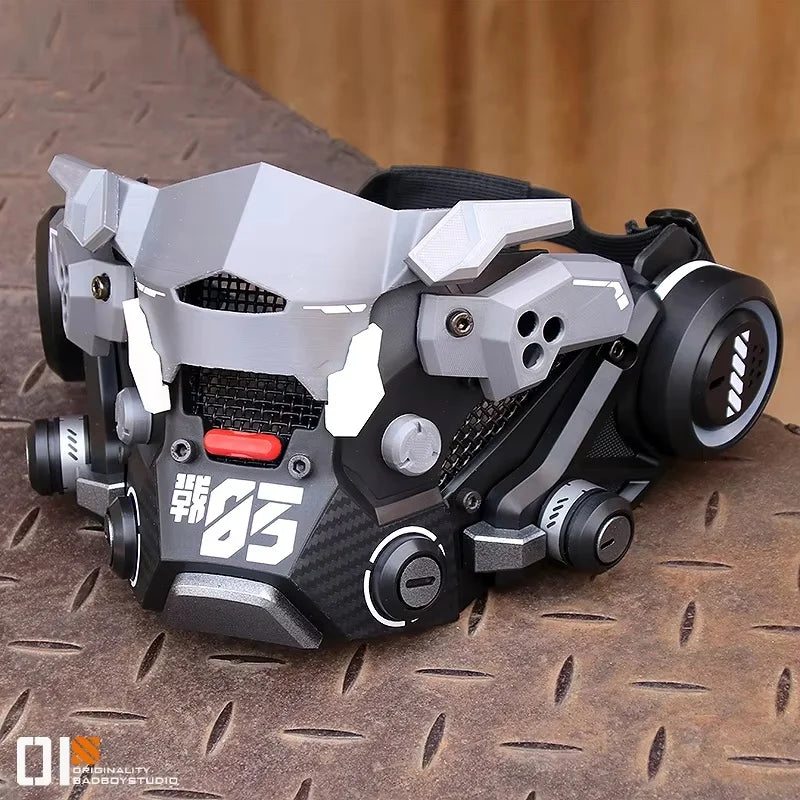 Sci Fi Mech Half Face Mask Mechwarrior Mask Shooting tactical Mask