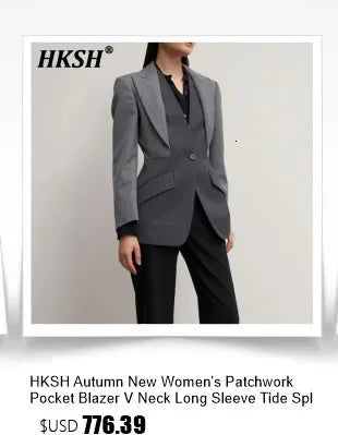 HKSH Spring Summer New Women Ins Chic High Street Three-dimensional Flower Diamonds Jeans Casual Elastic Waist Long Pants