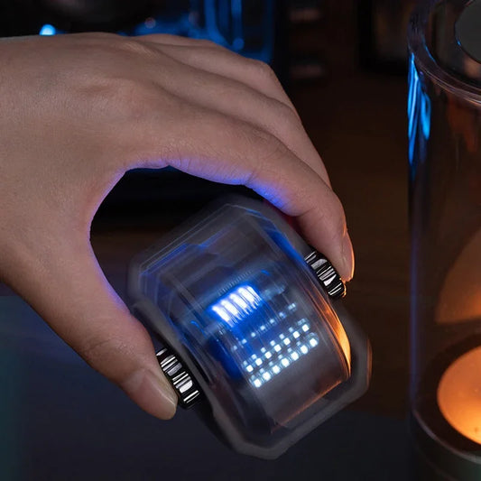 2025 New Mechanical Decompression Fidget Top Lighter Double Arc Electronic