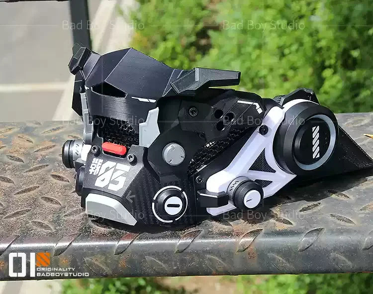 Cyber Role Punk Mask Sci-fi Mecha Machine Can Half Face Mask Cos Battle Cosplay Anime Props Halloween Costumes for Men Man