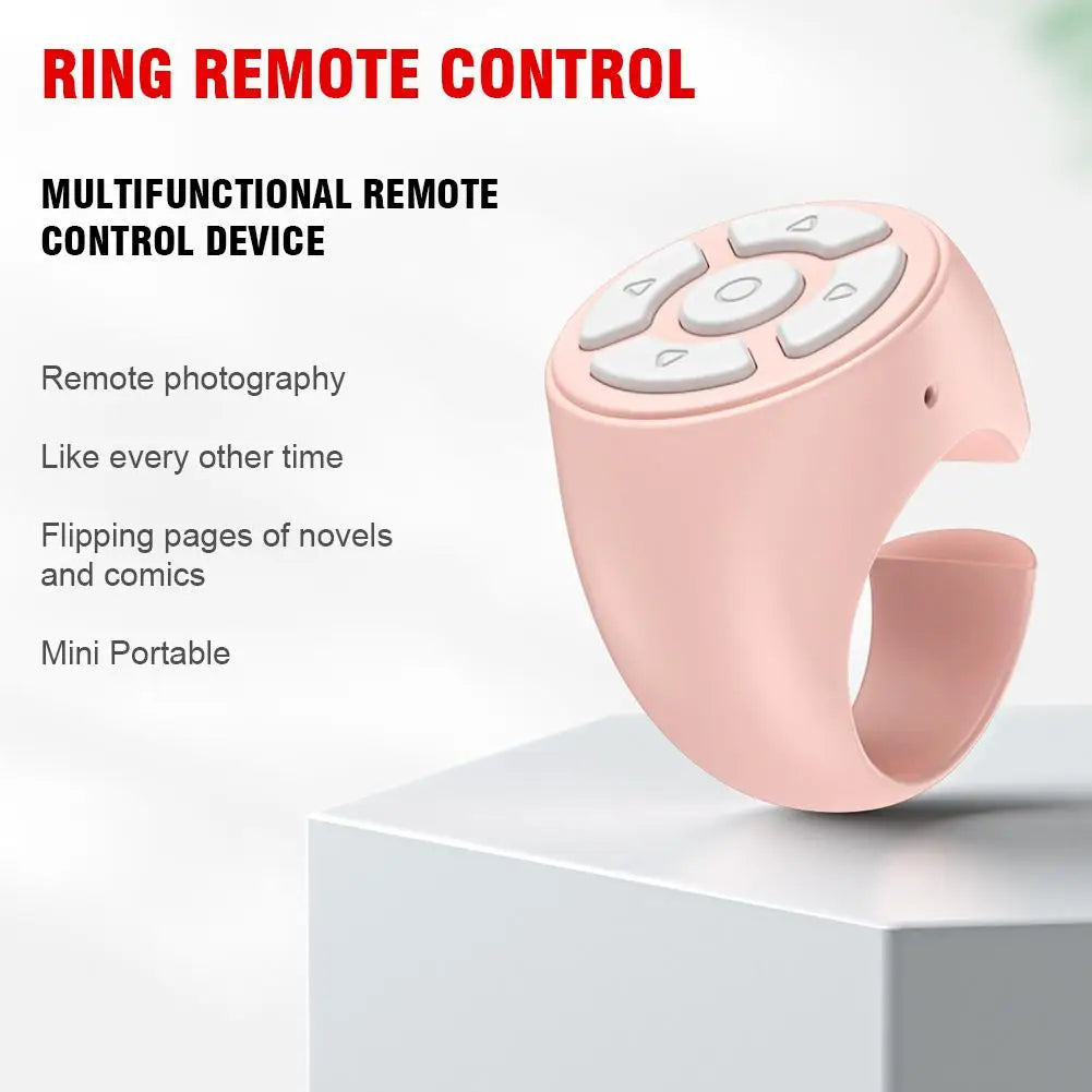 Bluetooth Ring Remote Control Tablet Phone Camera Controller Self Timer Tiktok Kwai Remote Control Page Turning
