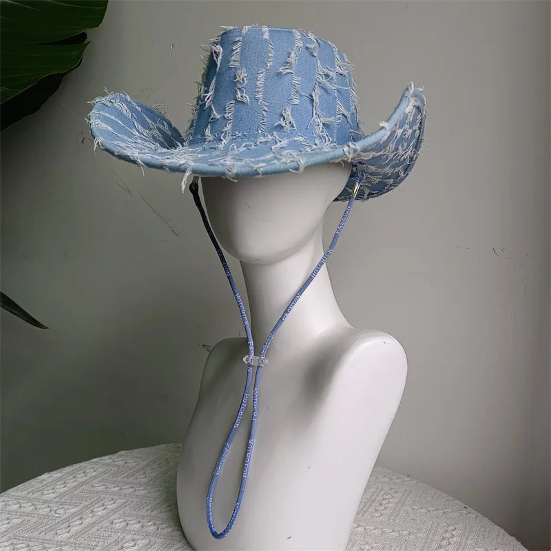 Western ethnic style cowboy hat tassel cowboy series fashion unisex jazz with heart shape decoration western cowboy hat