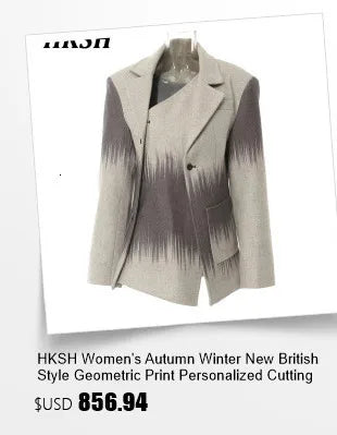 HKSH Spring Summer New Women Ins Chic High Street Three-dimensional Flower Diamonds Jeans Casual Elastic Waist Long Pants