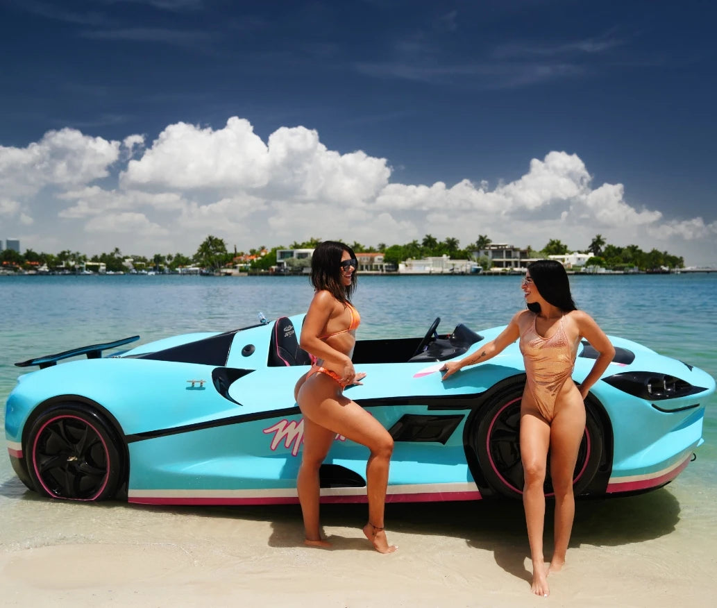 Water supercar driving jet car boat high speed sports speedboat pleasure boat