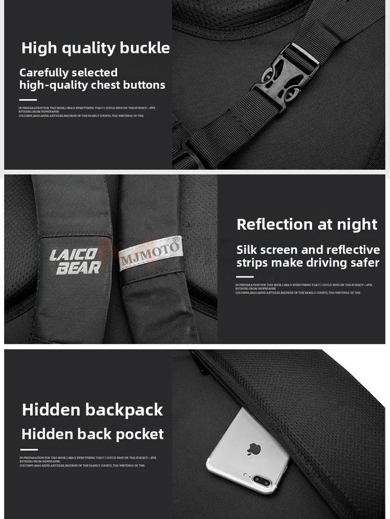 Motorcycle backpack waterproof motorcycle helmet ABS hard shell shoulders riding bag