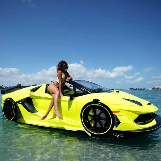 Water supercar driving jet car boat high speed sports speedboat pleasure boat