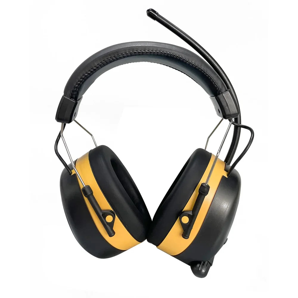 AM FM Radio Headphone Ear Protection Noise Reduction Earmuff Comfortable Hearing Protector with Digital Display