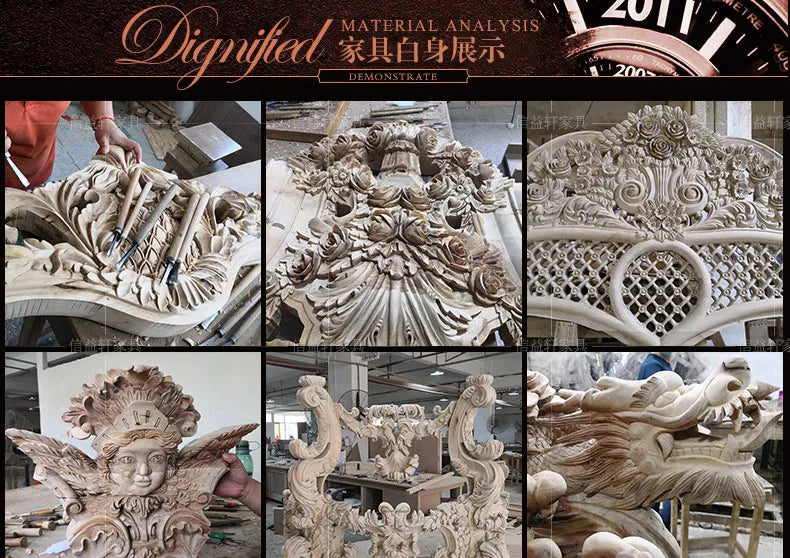 European Luxury Round Bed Design Aesthetics Romantic Comfortable Bed Castle King Size Muebles elegant