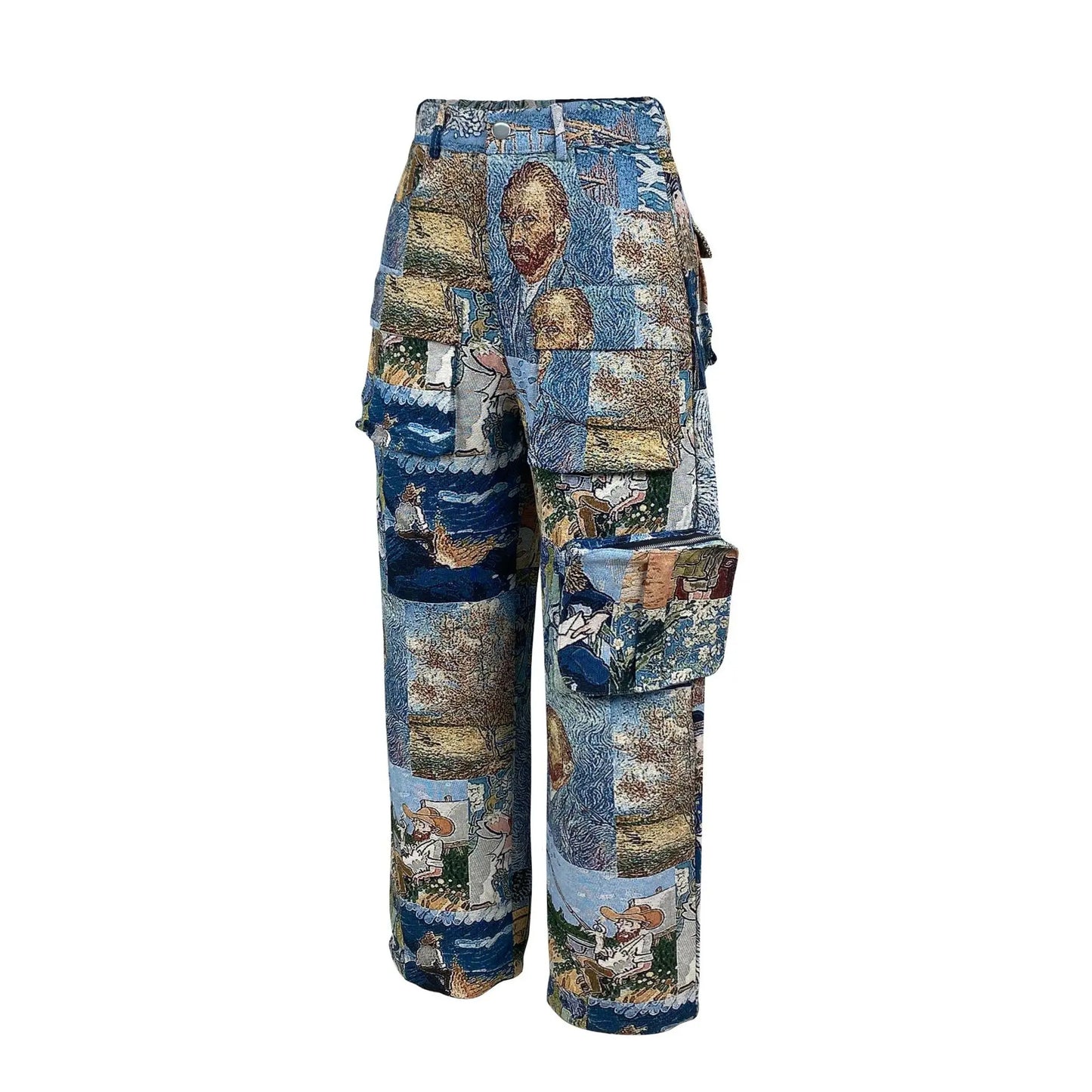 YAYA Vintage Wide Leg Jogger Pants Streetwear Cargo Active HipHop Sweatpants