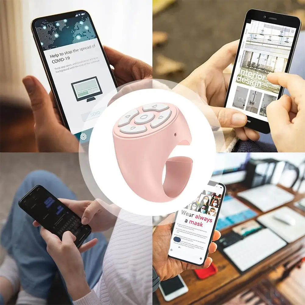 Bluetooth Ring Remote Control Tablet Phone Camera Controller Self Timer Tiktok Kwai Remote Control Page Turning