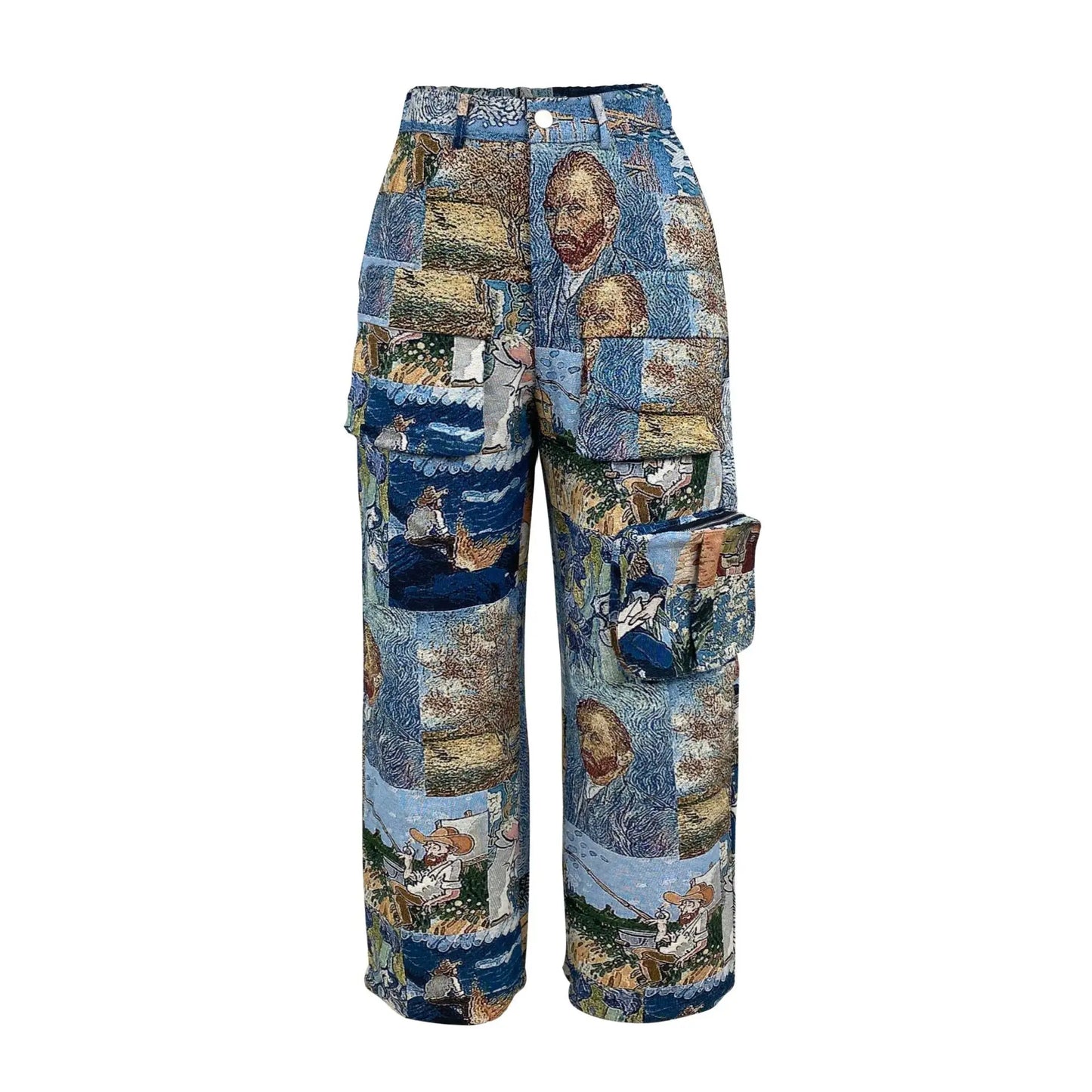 YAYA Vintage Wide Leg Jogger Pants Streetwear Cargo Active HipHop Sweatpants