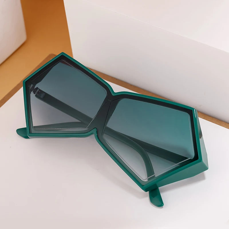 Women 2026 Luxury Brand Big Frame Shield Sun Glasses For Ladies Wrap Eyewear