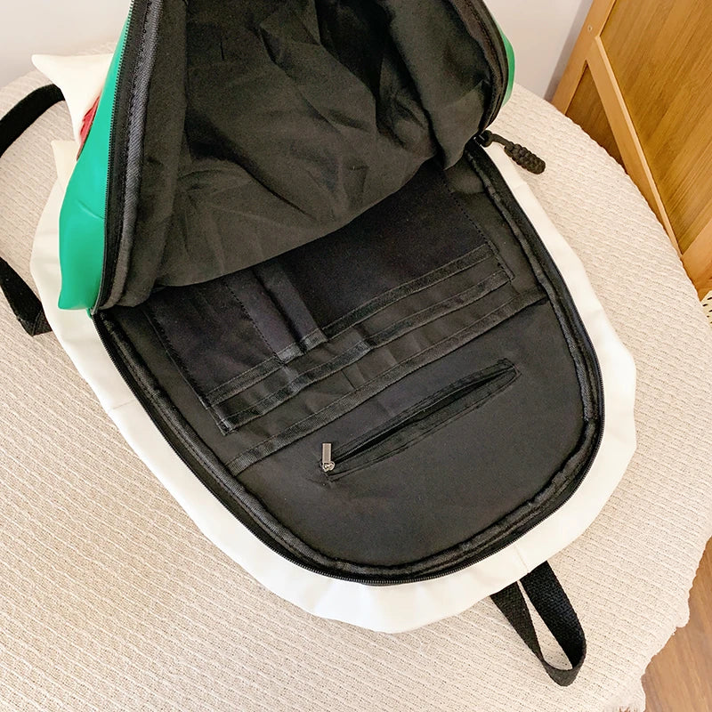 New Cute Turtle Shell Backpack Green Women Kawaii Soft Throns Backpacks Trendy College Student School Bag Gift for Girls