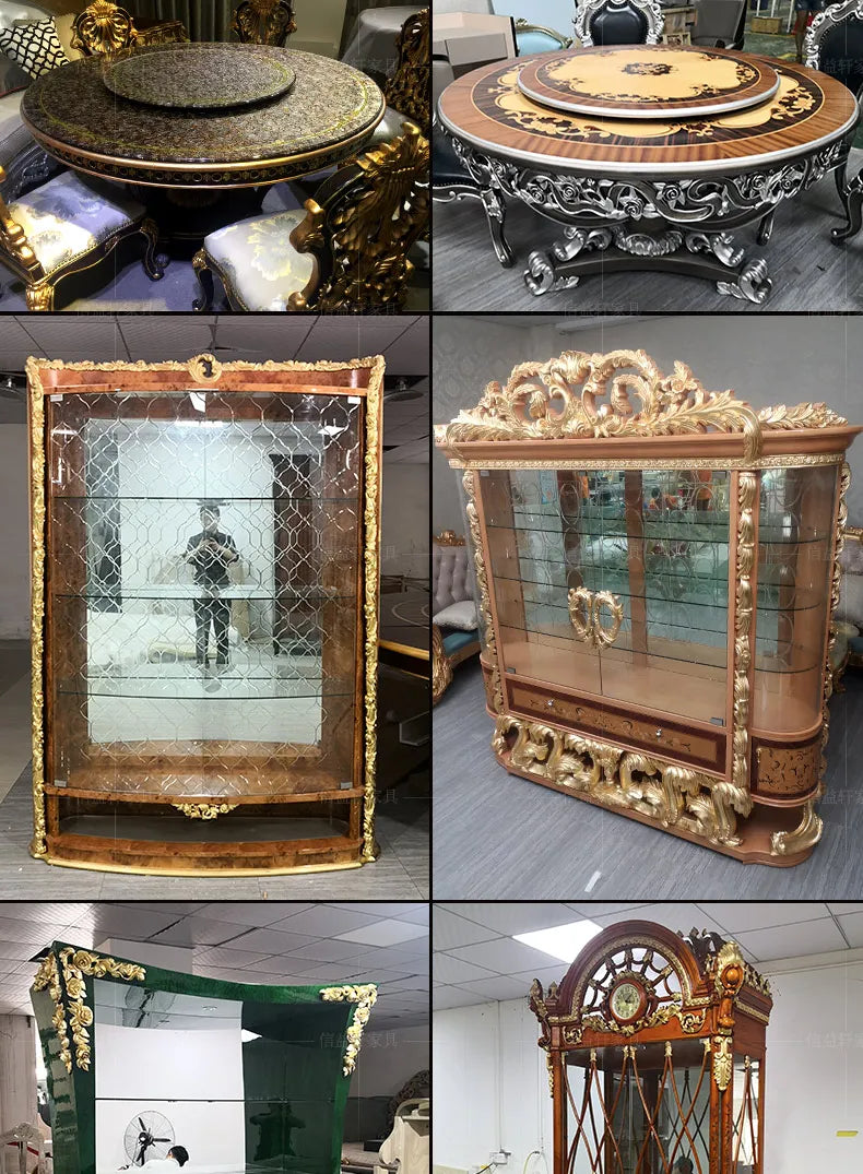 European Luxury Round Bed Design Aesthetics Romantic Comfortable Bed Castle King Size Muebles elegant