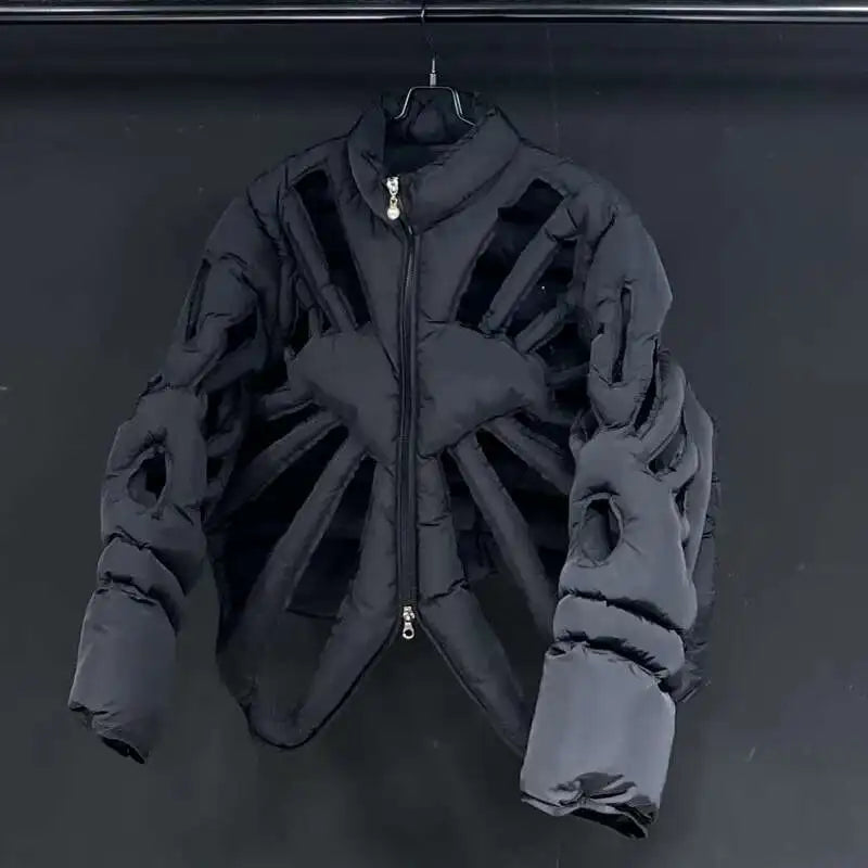 PFHQ Camouflage Vest Jacket Sleeveless Hollow Out Niche Zipper Contrast Color American Streetwear