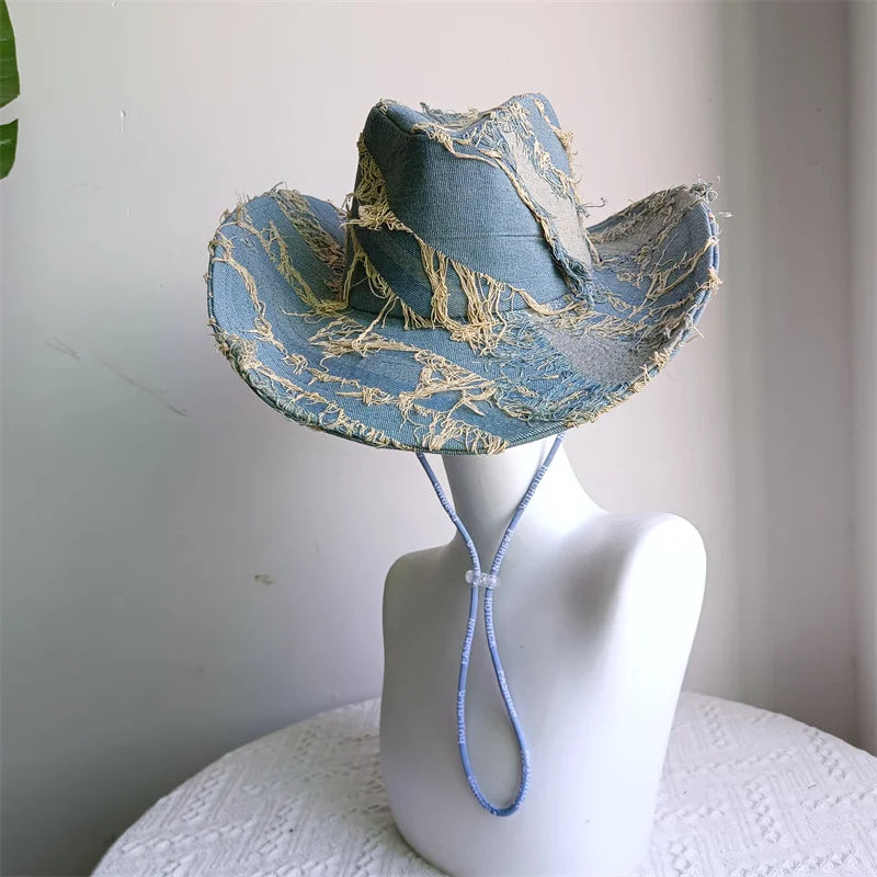 Western ethnic style cowboy hat tassel cowboy series fashion unisex jazz with heart shape decoration western cowboy hat