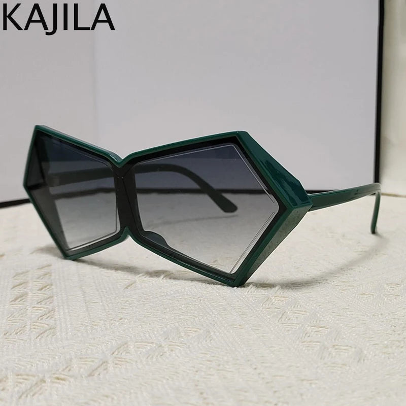 Women 2026 Luxury Brand Big Frame Shield Sun Glasses For Ladies Wrap Eyewear