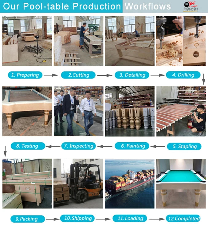 Superior quality luxury design 9ft 8ft 7ft size pool table billiards with free accessories kit and quality felt