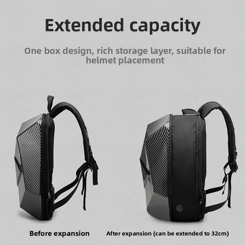 Motorcycle backpack waterproof motorcycle helmet ABS hard shell shoulders riding bag