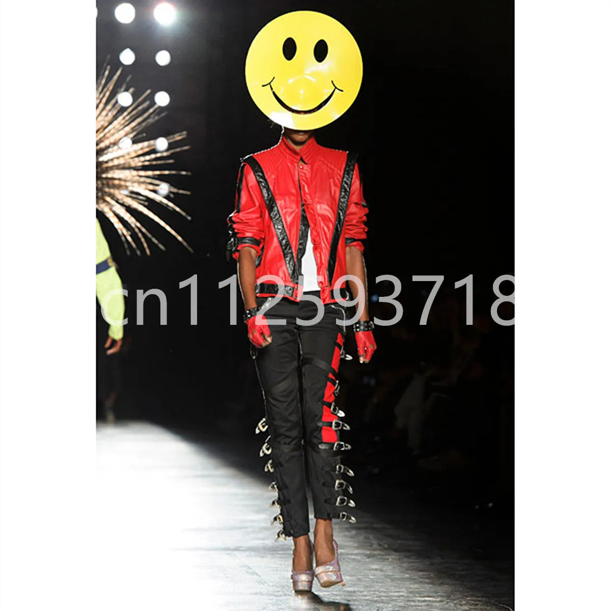 Michael Jackson Thriller Red Leather Jacket for Women/ men