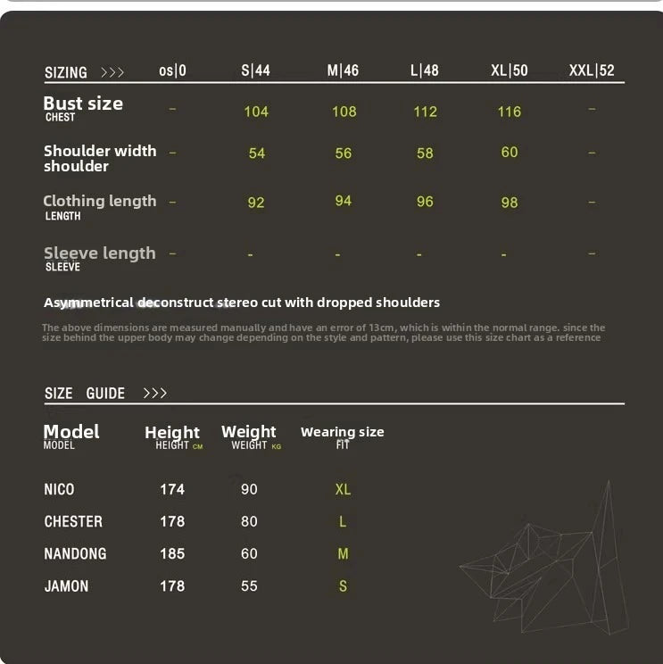 Pioneer Waste Soil Sand Dune Heavy Industry washed Asymmetric stereoscopic Bag Layered High Collar Vest coat