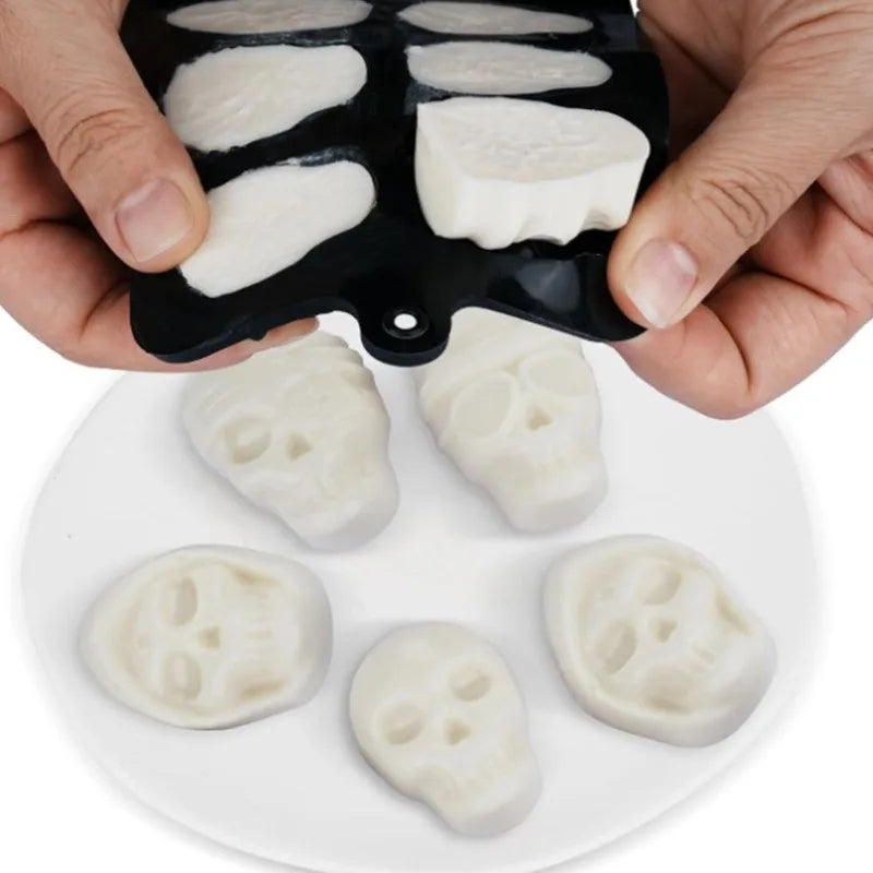 10 Grid Skull mold for Ice Cube, Chocolate Candy and Ice Cream