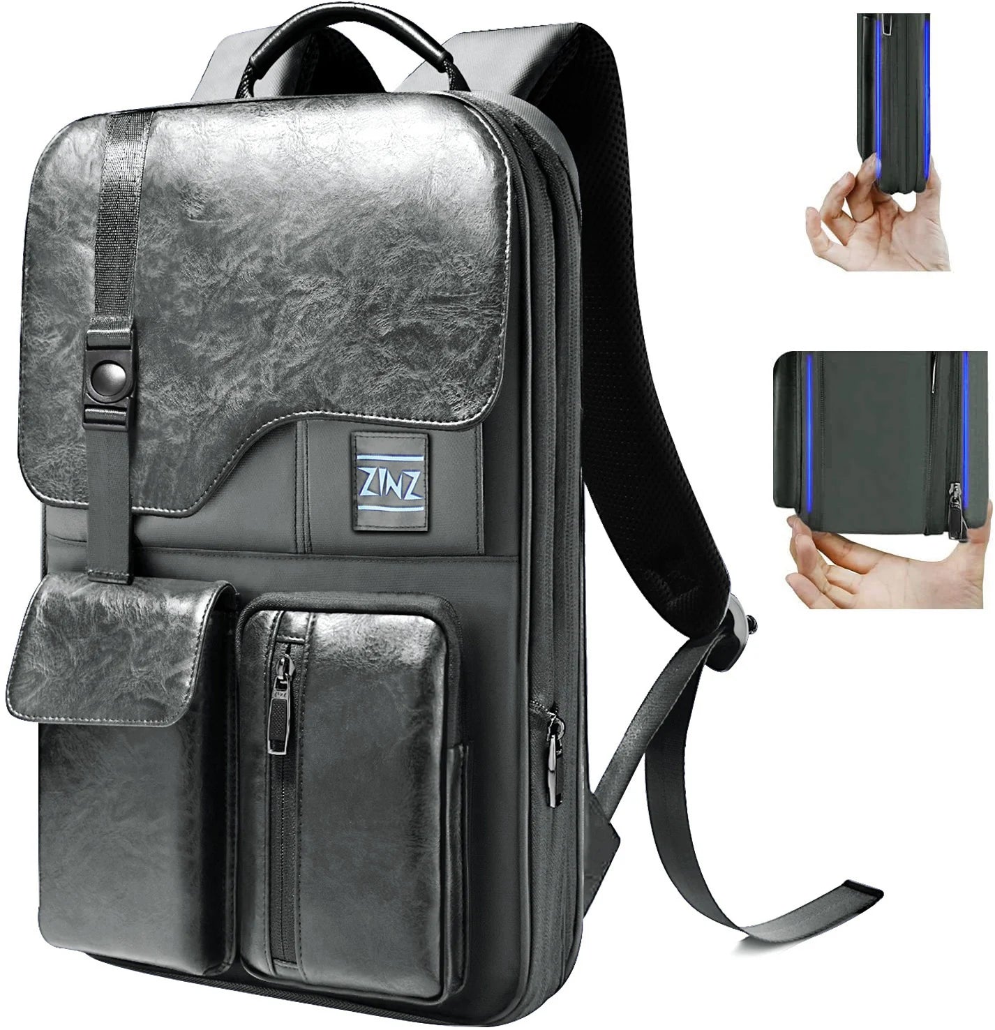 Slim & Expandable Laptop Backpack 15.6 Inch Business Waterproof Anti-Theft Travel for Men and Women
