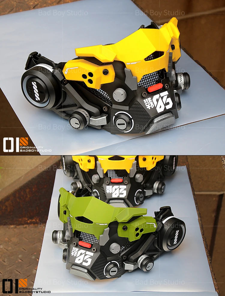 Sci Fi Mech Half Face Mask Mechwarrior Mask Shooting tactical Mask