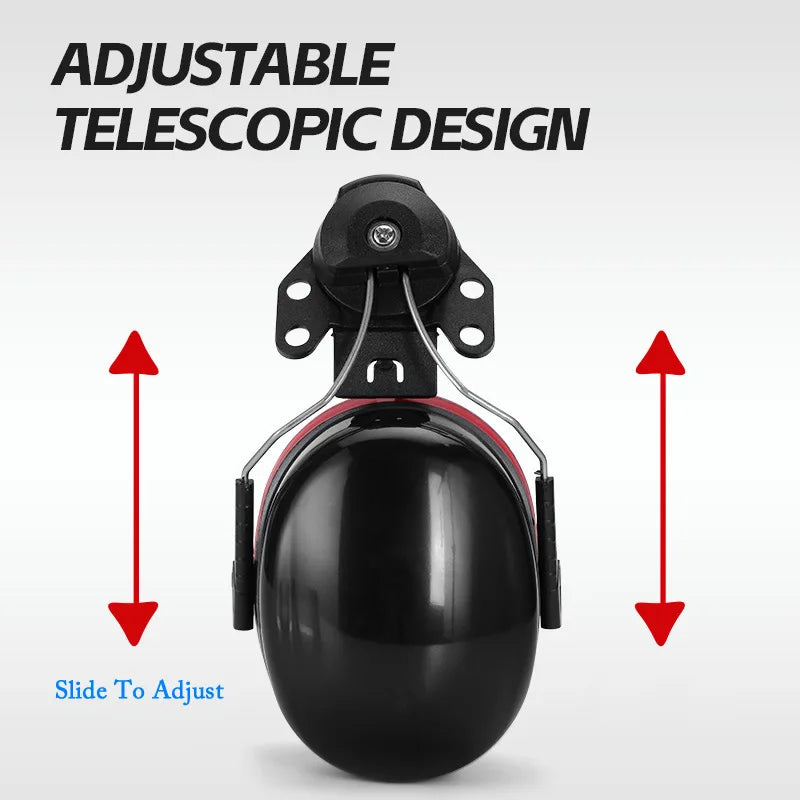 Anti-noise On-Helmet Earmuffs Ear Protector For Safety Helmet Cap Use Factory Construction Work Safety Hearing Protection