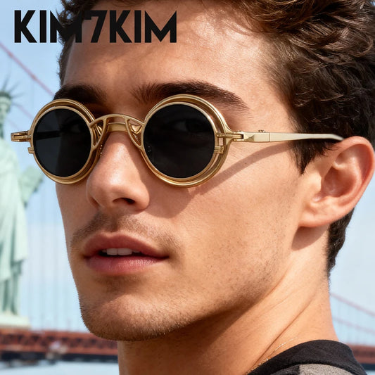 Clip On Removable Sunglasses Men 2026 Luxury Brand 2 In 1 Pure Metal Frame Vintage shades