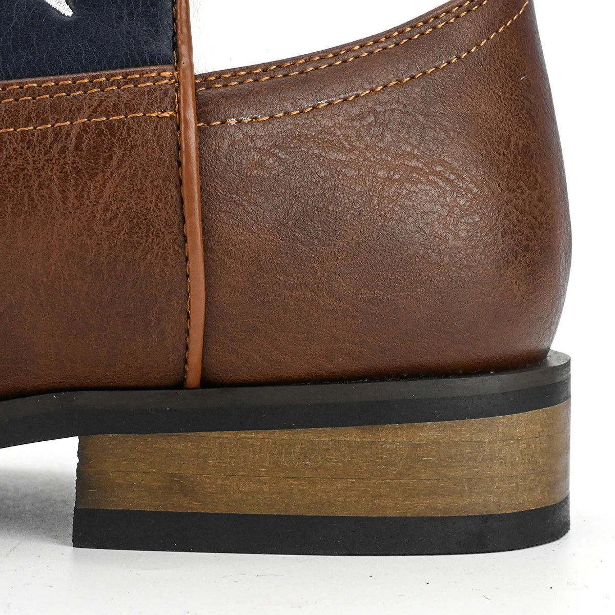 Personalized and Fashionable Five-pointed Star Flag Men's Western Cowboy Boots Daily Casual Set Boots