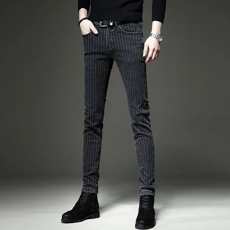 Men's Slim Fit Camouflage Jeans Casual High Stretch Denim