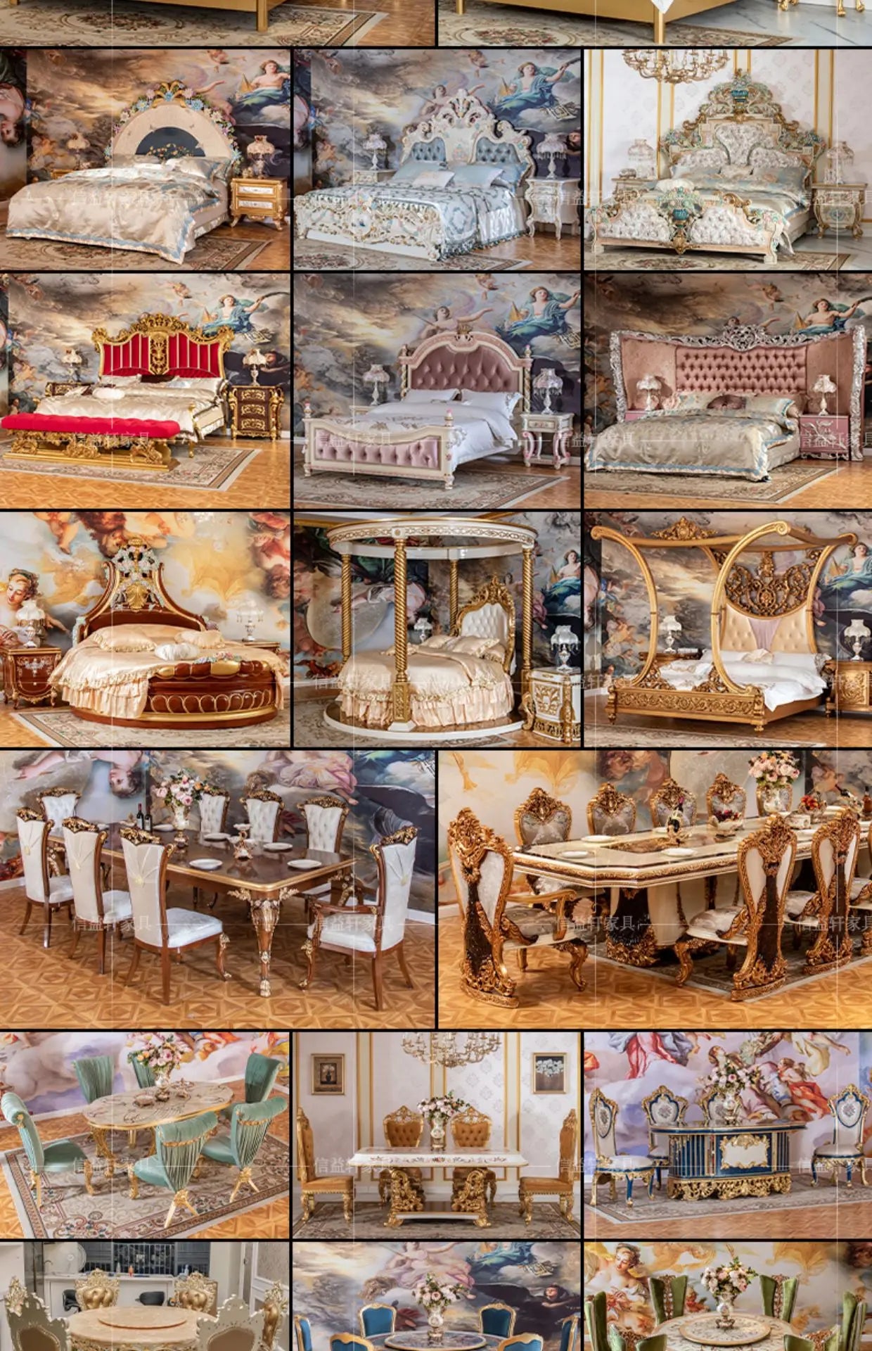 European Luxury Round Bed Design Aesthetics Romantic Comfortable Bed Castle King Size Muebles elegant