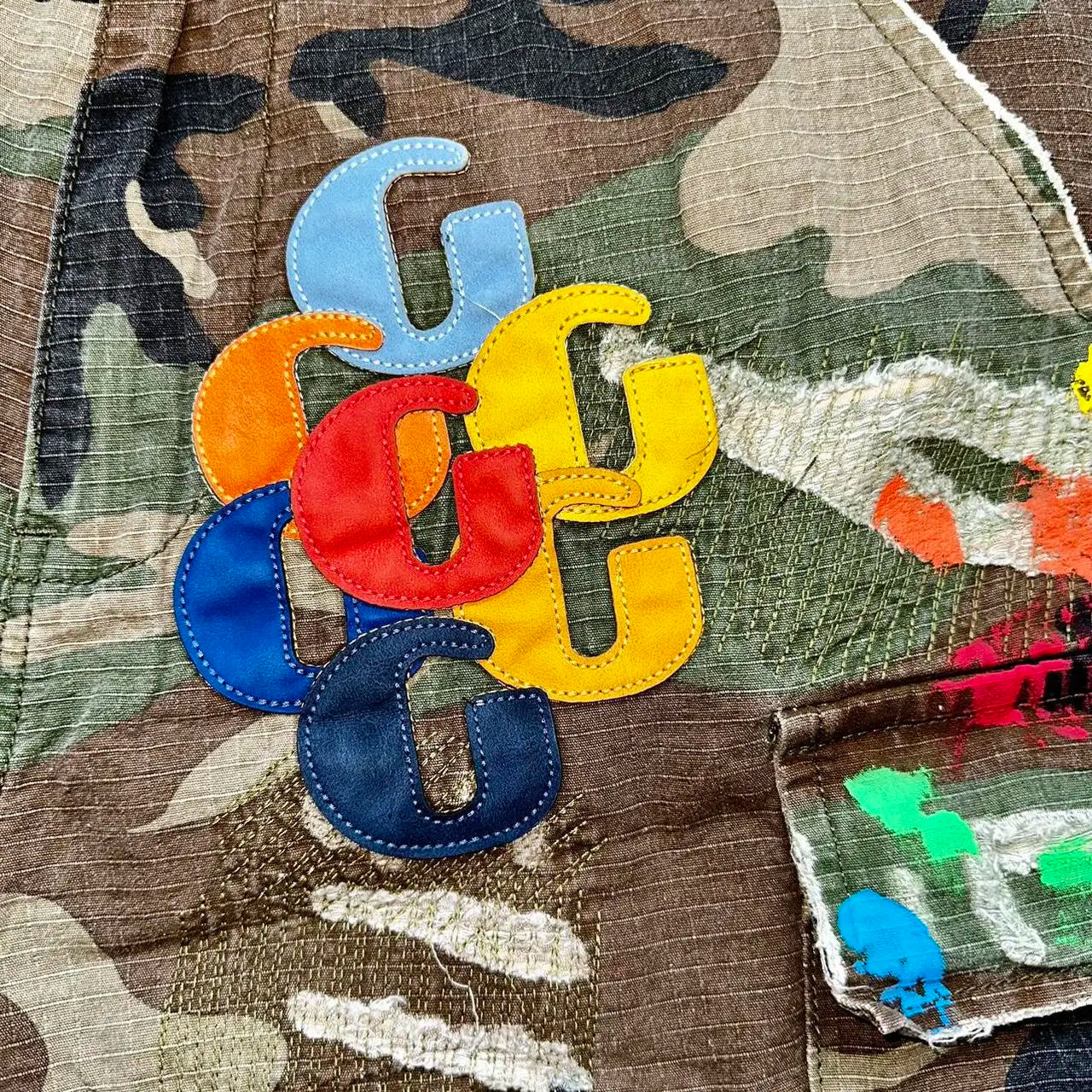 Retro Camouflage Cargo Denim Shorts Y2K Jeans Mens Pocket Embroidery Baggy Shorts Low Waist Over The Knee Pants Casual Shorts