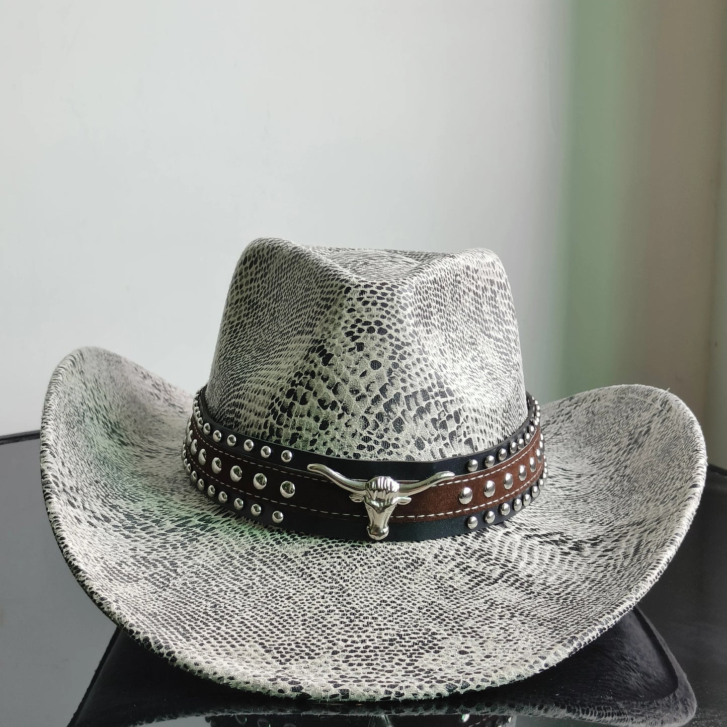 Faux Leather Western Cowboy Hats Men Women retro cowboy hats big brim cowgirl hat knight hat men. Australian