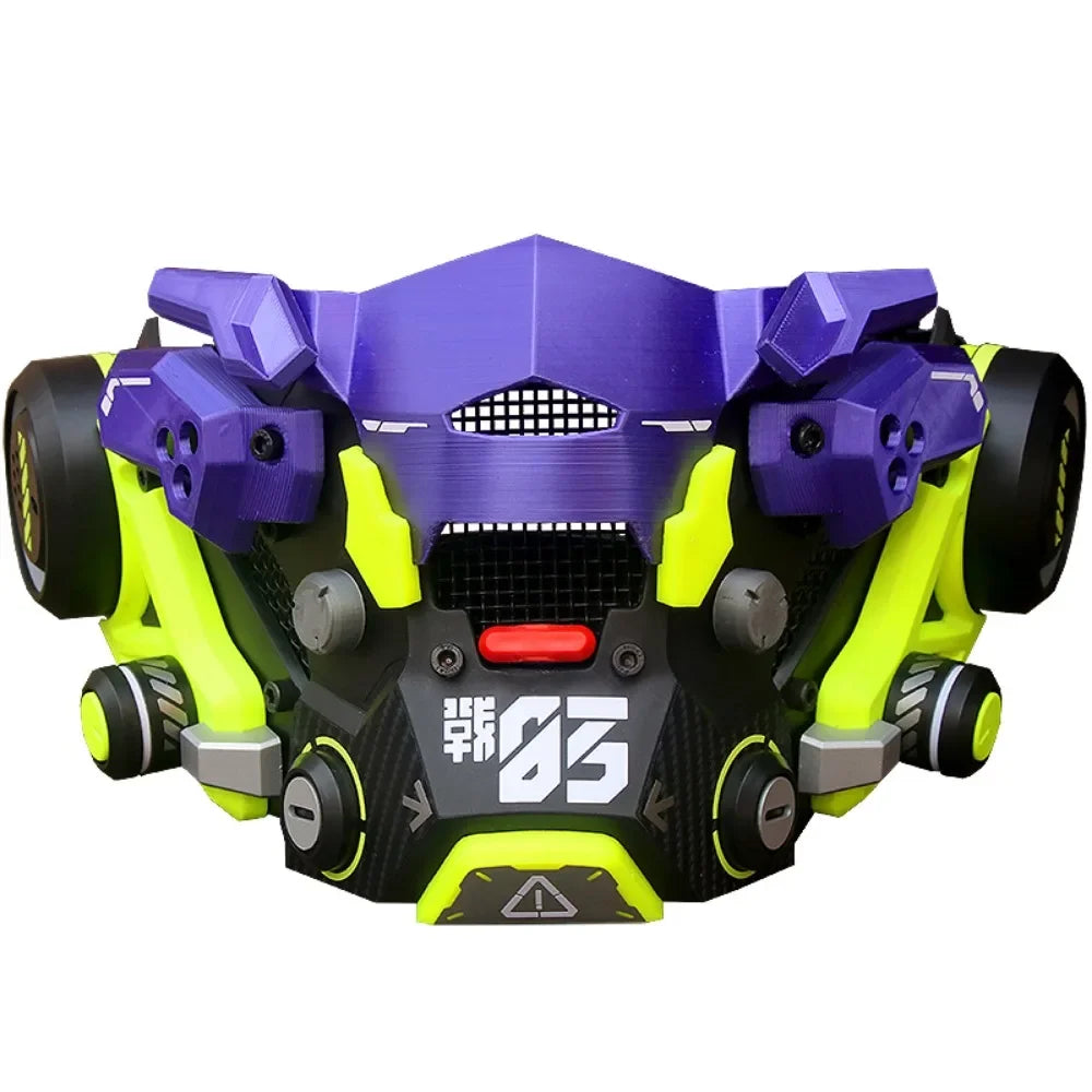 Cyber Role Punk Mask Sci-fi Mecha Machine Can Half Face Mask Cos Battle Cosplay Anime Props Halloween Costumes for Men Man