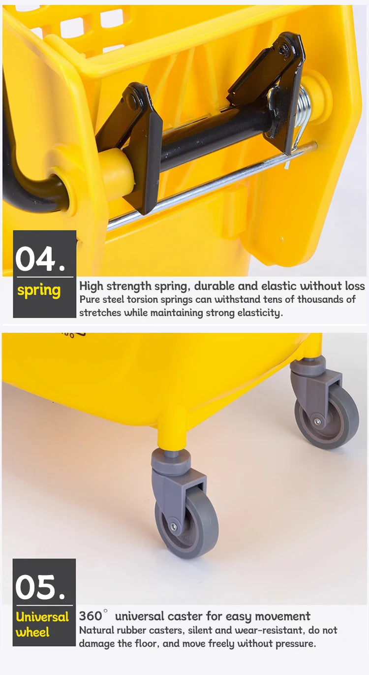 20L Hand Pressure Mop Bucket for Household And Commercial Use - Durable Cleaning Tool for Floor Care