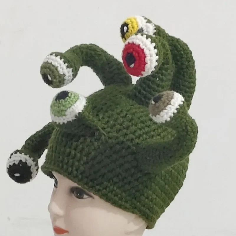 Hand-knitted Octopus Eye Hats Fall/Winter Tentacle Hats Men's and Women's Monster Hats