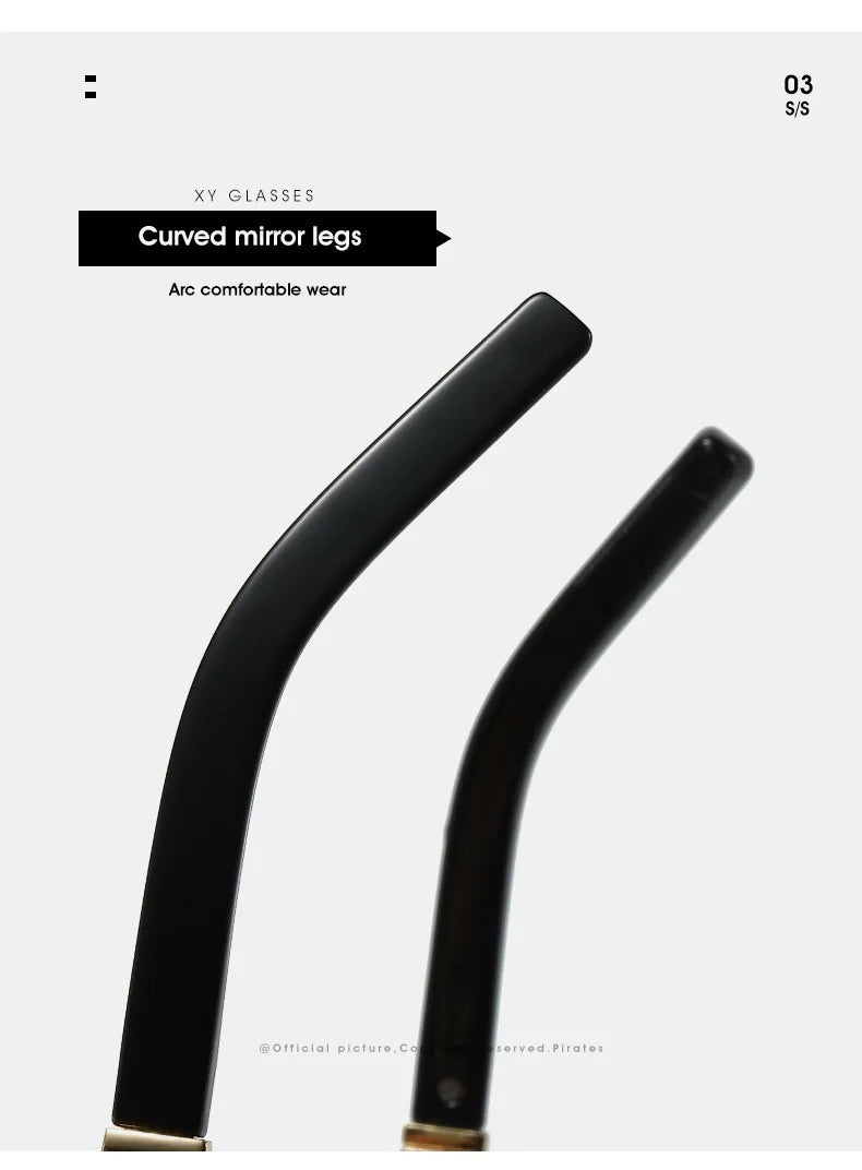 Sunglasses Men Square Sun Glasses Designer T-show  Eyewear Unisex Fashion Heavy Metal Luxury Shades