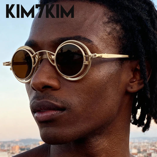 Clip On Removable Sunglasses Men 2026 Luxury Brand 2 In 1 Pure Metal Frame Vintage shades